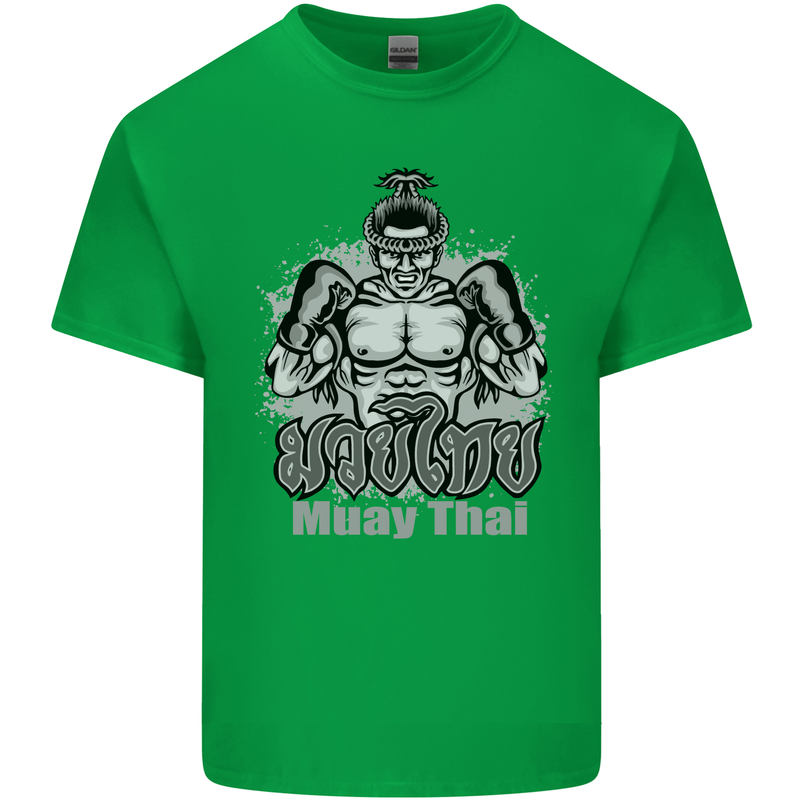 Muay Thai Boxing MMA Martial Arts Kick Mens Cotton T-Shirt Tee Top Irish Green