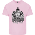Muay Thai Boxing MMA Martial Arts Kick Mens Cotton T-Shirt Tee Top Light Pink