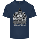 Muay Thai Boxing MMA Martial Arts Kick Mens Cotton T-Shirt Tee Top Navy Blue