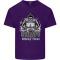 Muay Thai Boxing MMA Martial Arts Kick Mens Cotton T-Shirt Tee Top Purple