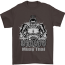 Muay Thai Boxing MMA Martial Arts Kick Mens T-Shirt Cotton Gildan Dark Chocolate
