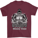 Muay Thai Boxing MMA Martial Arts Kick Mens T-Shirt Cotton Gildan Maroon