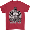 Muay Thai Boxing MMA Martial Arts Kick Mens T-Shirt Cotton Gildan Red