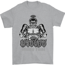 Muay Thai Boxing MMA Martial Arts Kick Mens T-Shirt Cotton Gildan Sports Grey