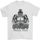 Muay Thai Boxing MMA Martial Arts Kick Mens T-Shirt Cotton Gildan White