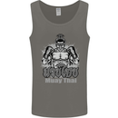 Muay Thai Boxing MMA Martial Arts Kick Mens Vest Tank Top Charcoal
