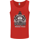 Muay Thai Boxing MMA Martial Arts Kick Mens Vest Tank Top Red