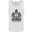 Muay Thai Boxing MMA Martial Arts Kick Mens Vest Tank Top White
