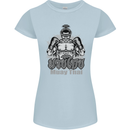 Muay Thai Boxing MMA Martial Arts Kick Womens Petite Cut T-Shirt Light Blue