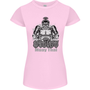 Muay Thai Boxing MMA Martial Arts Kick Womens Petite Cut T-Shirt Light Pink