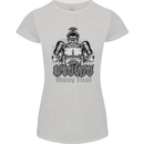 Muay Thai Boxing MMA Martial Arts Kick Womens Petite Cut T-Shirt Sports Grey