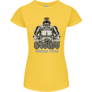 Muay Thai Boxing MMA Martial Arts Kick Womens Petite Cut T-Shirt Yellow
