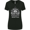 Muay Thai Boxing MMA Martial Arts Kick Womens Wider Cut T-Shirt Black