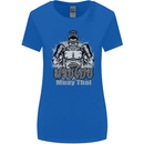 Muay Thai Boxing MMA Martial Arts Kick Womens Wider Cut T-Shirt Royal Blue