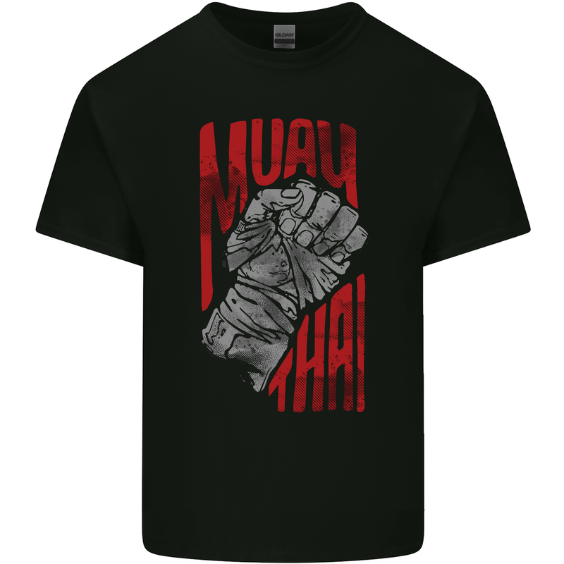 Muay Thai Fighter Fist MMA Martial Arts Kids T-Shirt Childrens Black
