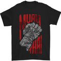 Muay Thai Fighter Fist MMA Martial Arts Mens T-Shirt Cotton Gildan Black