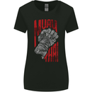 Muay Thai Fighter Fist MMA Martial Arts Womens Wider Cut T-Shirt Black