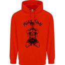 Muay Thai Fighter Mixed Martial Arts MMA Childrens Kids Hoodie Bright Red