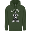 Muay Thai Fighter Mixed Martial Arts MMA Childrens Kids Hoodie Forest Green