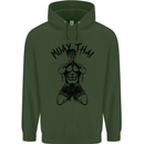 Muay Thai Fighter Mixed Martial Arts MMA Childrens Kids Hoodie Forest Green