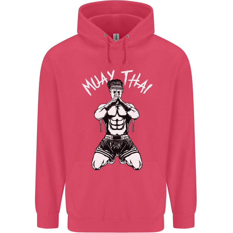Muay Thai Fighter Mixed Martial Arts MMA Childrens Kids Hoodie Heliconia