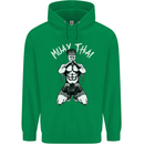 Muay Thai Fighter Mixed Martial Arts MMA Childrens Kids Hoodie Irish Green