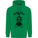 Muay Thai Fighter Mixed Martial Arts MMA Childrens Kids Hoodie Irish Green