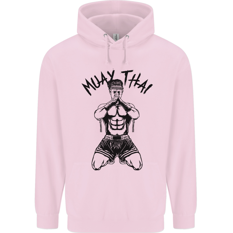 Muay Thai Fighter Mixed Martial Arts MMA Childrens Kids Hoodie Light Pink