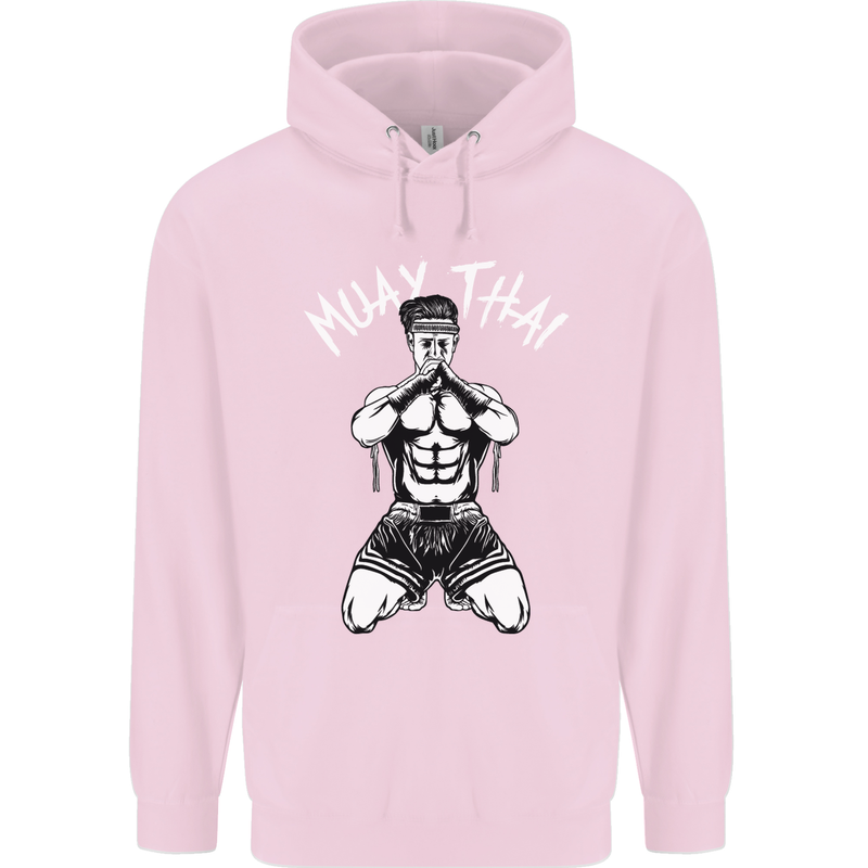 Muay Thai Fighter Mixed Martial Arts MMA Childrens Kids Hoodie Light Pink