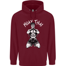Muay Thai Fighter Mixed Martial Arts MMA Childrens Kids Hoodie Maroon