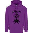 Muay Thai Fighter Mixed Martial Arts MMA Childrens Kids Hoodie Purple