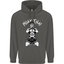 Muay Thai Fighter Mixed Martial Arts MMA Childrens Kids Hoodie Storm Grey