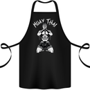 Muay Thai Fighter Mixed Martial Arts MMA Cotton Apron 100% Organic Black