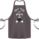 Muay Thai Fighter Mixed Martial Arts MMA Cotton Apron 100% Organic Dark Grey