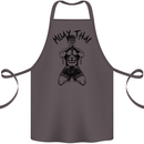 Muay Thai Fighter Mixed Martial Arts MMA Cotton Apron 100% Organic Dark Grey