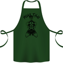 Muay Thai Fighter Mixed Martial Arts MMA Cotton Apron 100% Organic Forest Green