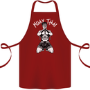 Muay Thai Fighter Mixed Martial Arts MMA Cotton Apron 100% Organic Maroon