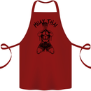 Muay Thai Fighter Mixed Martial Arts MMA Cotton Apron 100% Organic Maroon