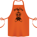 Muay Thai Fighter Mixed Martial Arts MMA Cotton Apron 100% Organic Orange
