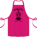 Muay Thai Fighter Mixed Martial Arts MMA Cotton Apron 100% Organic Pink