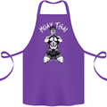 Muay Thai Fighter Mixed Martial Arts MMA Cotton Apron 100% Organic Purple