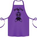 Muay Thai Fighter Mixed Martial Arts MMA Cotton Apron 100% Organic Purple