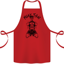 Muay Thai Fighter Mixed Martial Arts MMA Cotton Apron 100% Organic Red
