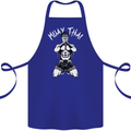 Muay Thai Fighter Mixed Martial Arts MMA Cotton Apron 100% Organic Royal Blue