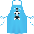 Muay Thai Fighter Mixed Martial Arts MMA Cotton Apron 100% Organic Turquoise