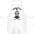 Muay Thai Fighter Mixed Martial Arts MMA Cotton Apron 100% Organic White