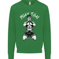 Muay Thai Fighter Mixed Martial Arts MMA Kids Sweatshirt Jumper Irish Green