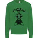 Muay Thai Fighter Mixed Martial Arts MMA Kids Sweatshirt Jumper Irish Green