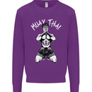 Muay Thai Fighter Mixed Martial Arts MMA Kids Sweatshirt Jumper Purple