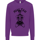 Muay Thai Fighter Mixed Martial Arts MMA Kids Sweatshirt Jumper Purple